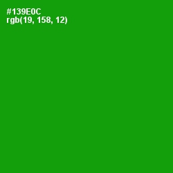 #139E0C - Forest Green Color Image