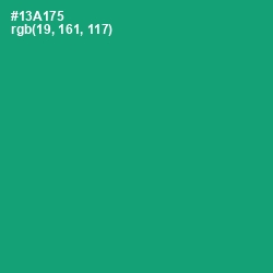 #13A175 - Green Haze Color Image
