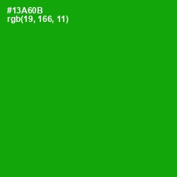 #13A60B - Forest Green Color Image