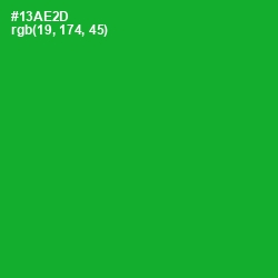 #13AE2D - Forest Green Color Image