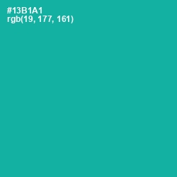 #13B1A1 - Persian Green Color Image