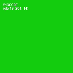 #13CC0E - Green Color Image