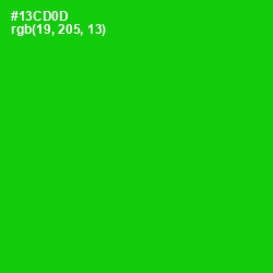 #13CD0D - Green Color Image