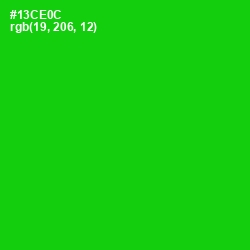 #13CE0C - Green Color Image