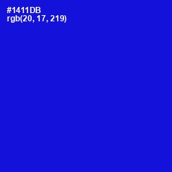 #1411DB - Dark Blue Color Image