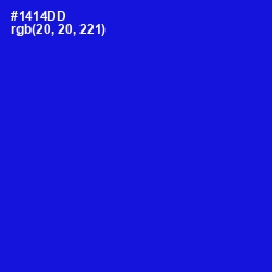 #1414DD - Dark Blue Color Image