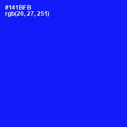 #141BFB - Blue Color Image