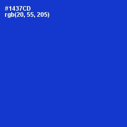 #1437CD - Dark Blue Color Image