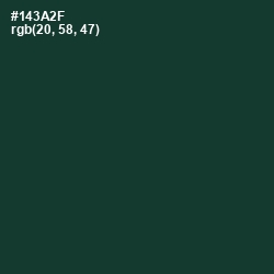 #143A2F - Timber Green Color Image