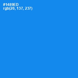 #1489ED - Dodger Blue Color Image