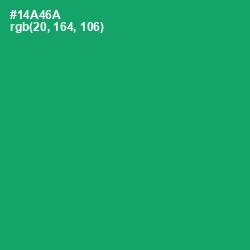 #14A46A - Green Haze Color Image