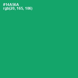 #14A56A - Green Haze Color Image