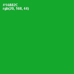 #14A82C - Forest Green Color Image