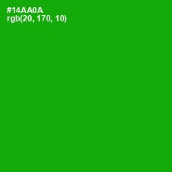 #14AA0A - Forest Green Color Image