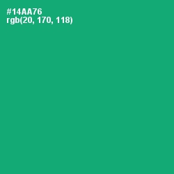 #14AA76 - Jade Color Image
