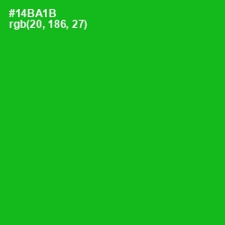 #14BA1B - Forest Green Color Image