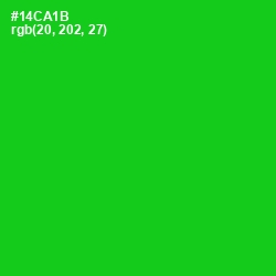 #14CA1B - Green Color Image