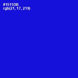 #1511DB - Dark Blue Color Image