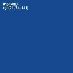 #154A8D - Congress Blue Color Image