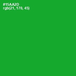 #15AA2D - Forest Green Color Image