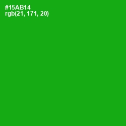 #15AB14 - Forest Green Color Image