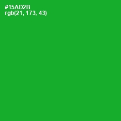 #15AD2B - Forest Green Color Image