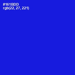 #161BDD - Dark Blue Color Image