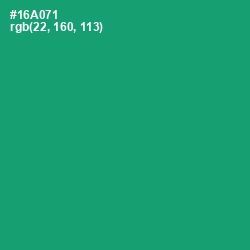 #16A071 - Green Haze Color Image