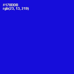 #170DDB - Dark Blue Color Image