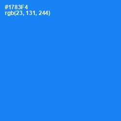 #1783F4 - Dodger Blue Color Image