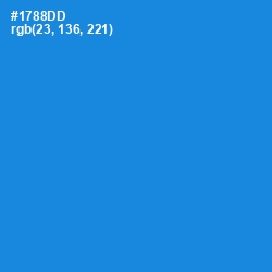 #1788DD - Pacific Blue Color Image