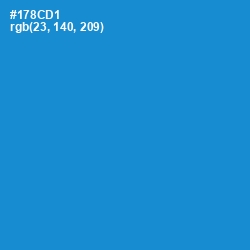 #178CD1 - Pacific Blue Color Image