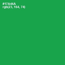 #17A44A - Eucalyptus Color Image