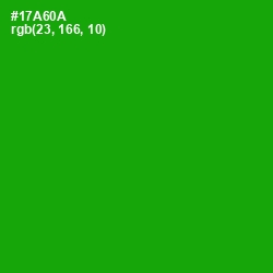 #17A60A - Forest Green Color Image