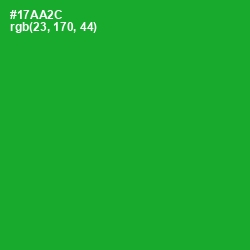 #17AA2C - Forest Green Color Image