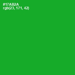 #17AB2A - Forest Green Color Image