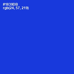 #1839DB - Dark Blue Color Image