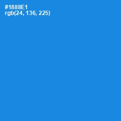 #1888E1 - Dodger Blue Color Image