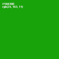 #18A30B - Forest Green Color Image