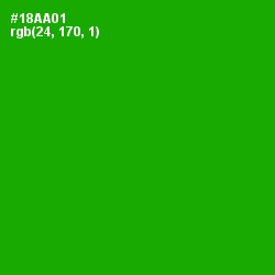 #18AA01 - Forest Green Color Image