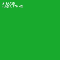 #18AA2D - Forest Green Color Image