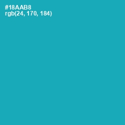 #18AAB8 - Eastern Blue Color Image
