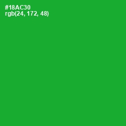 #18AC30 - Forest Green Color Image