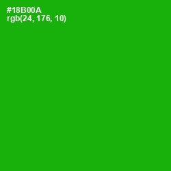 #18B00A - Forest Green Color Image