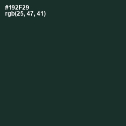 #192F29 - Timber Green Color Image