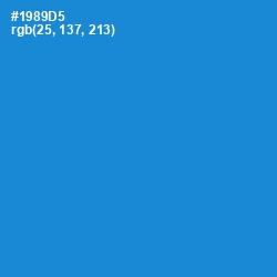 #1989D5 - Pacific Blue Color Image