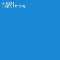 #1989D6 - Pacific Blue Color Image