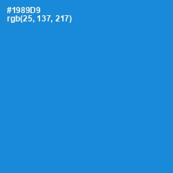 #1989D9 - Pacific Blue Color Image
