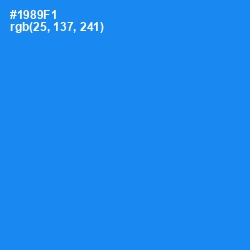 #1989F1 - Dodger Blue Color Image