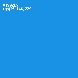 #1992E5 - Dodger Blue Color Image